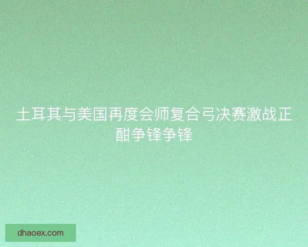 土耳其与美国再度会师复合弓决赛激战正酣争锋争锋